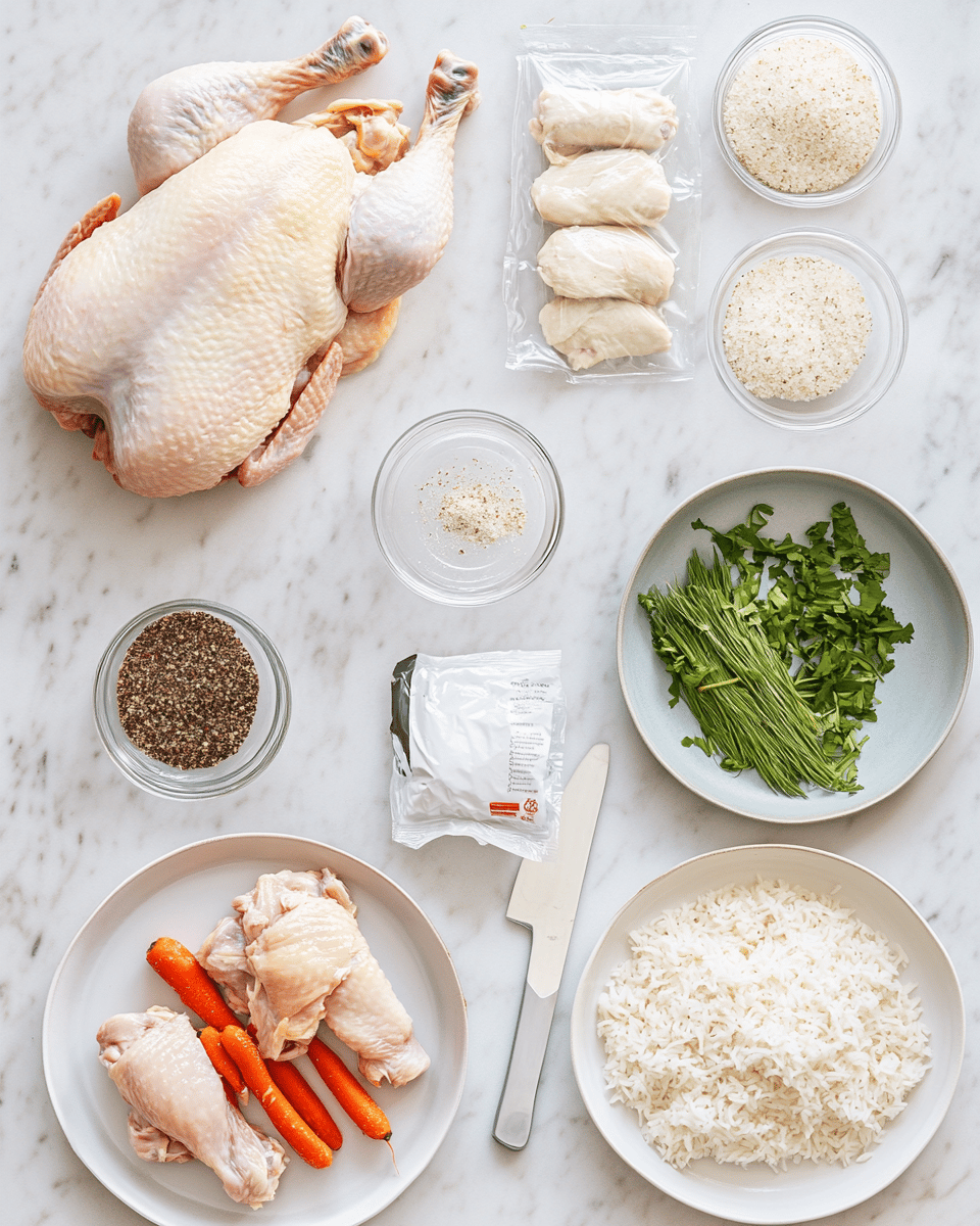 Steps for cooking chicken and rice dishes