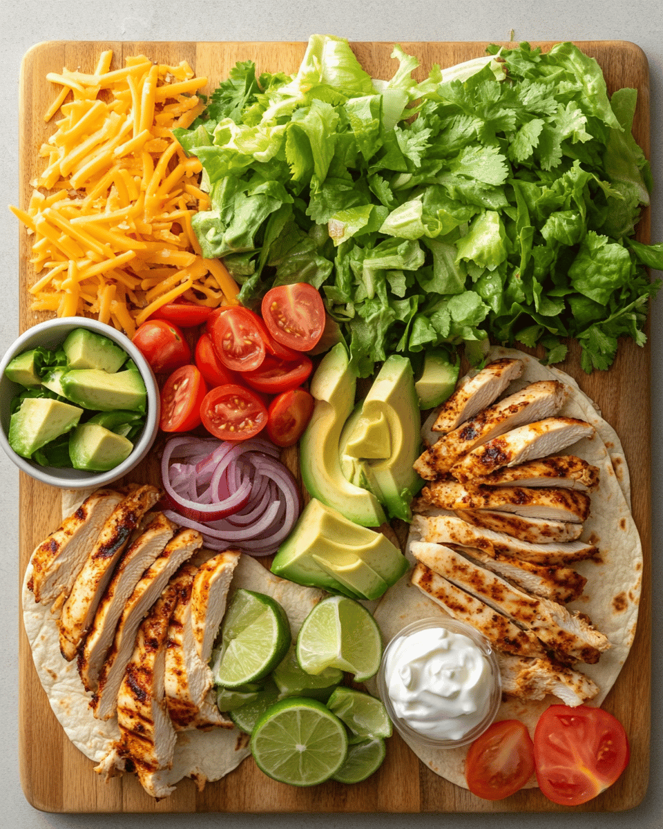 Spicy Honey Lime Chicken Wraps ingredients