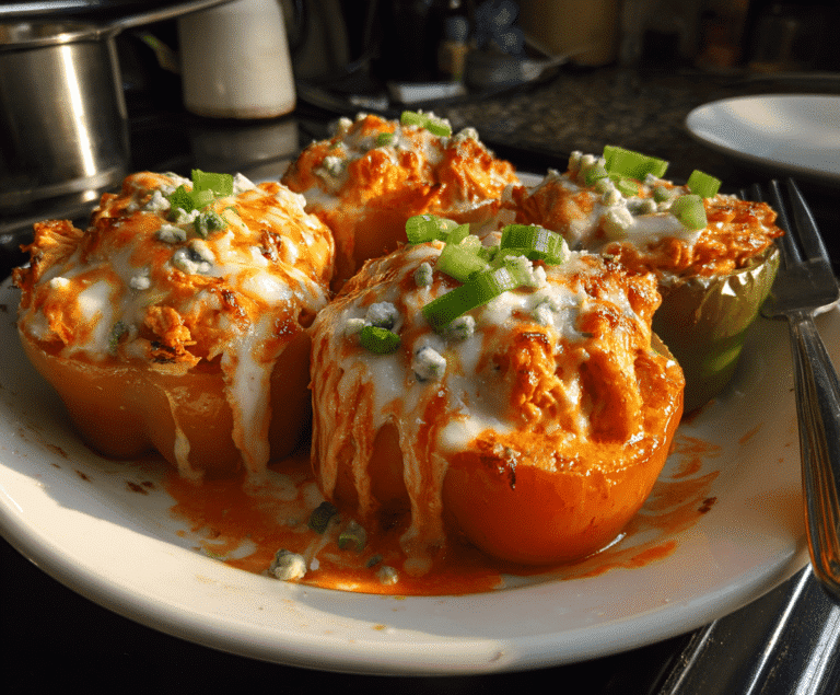 Buffalo Chicken Stuffed Peppers