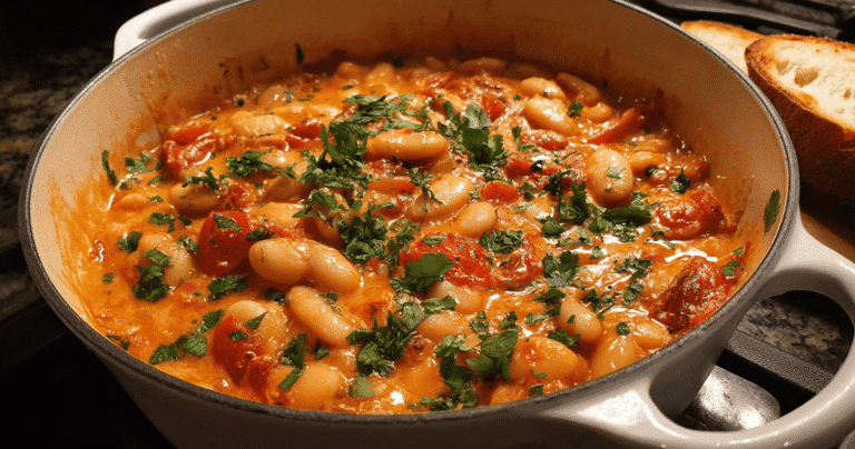 Creamy Tomato Butter Beans