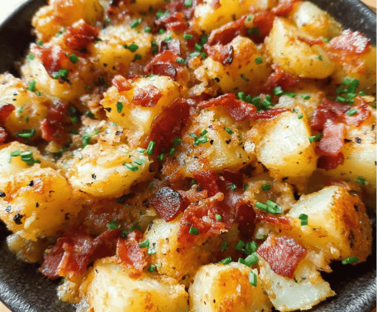 Crispy Cheese and Bacon Potatoes