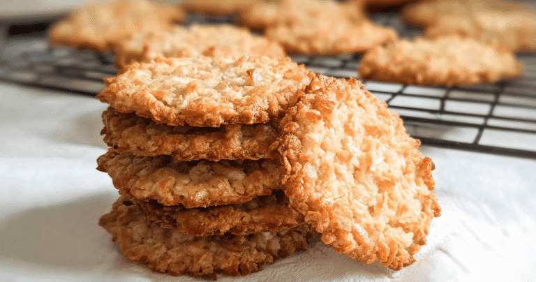 Crispy Coconut Oatmeal Cookie Thins
