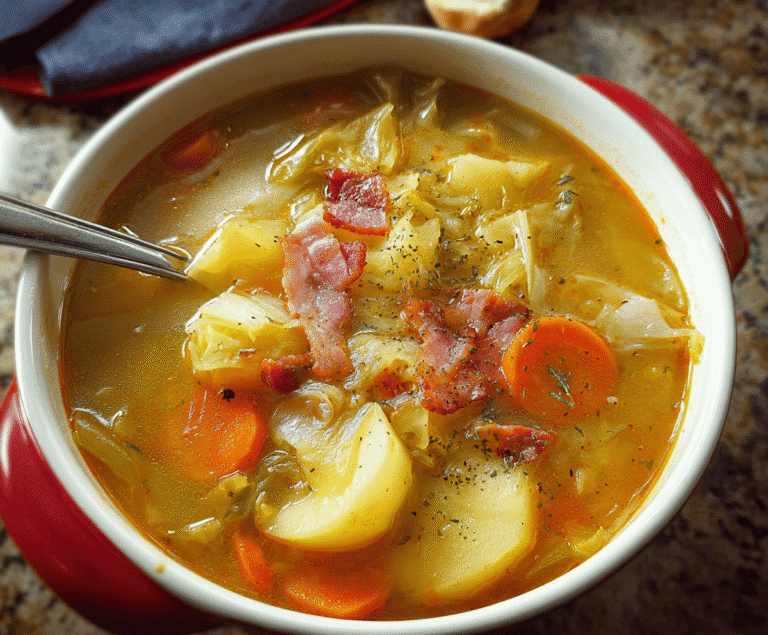 Irish Bacon, Cabbage, and Potato Soup