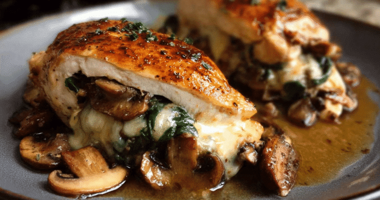 Mushroom Stuffed Chicken Breast