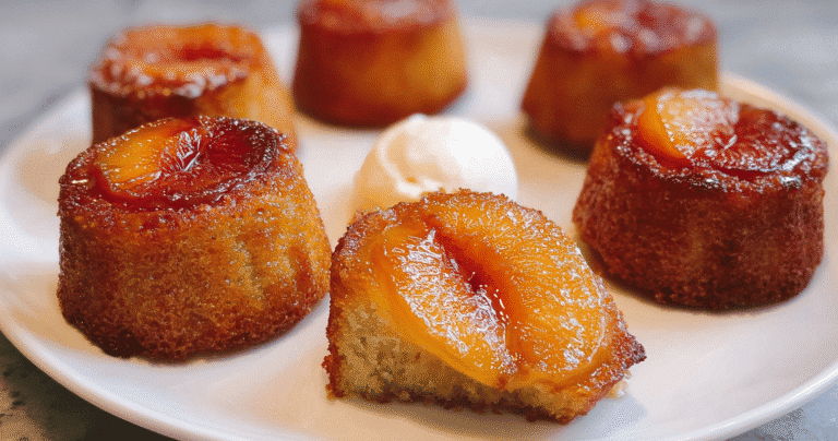Peach Upside Down Mini Cakes