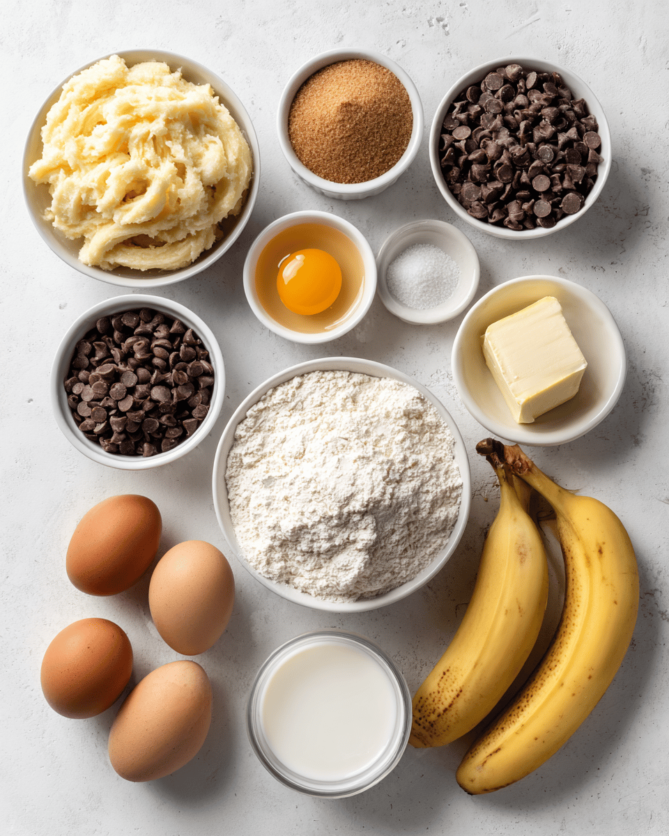 Banana bread recipe chocolate chips ingredients