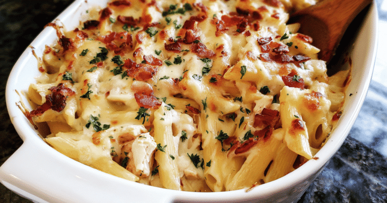 chicken bacon ranch baked penne