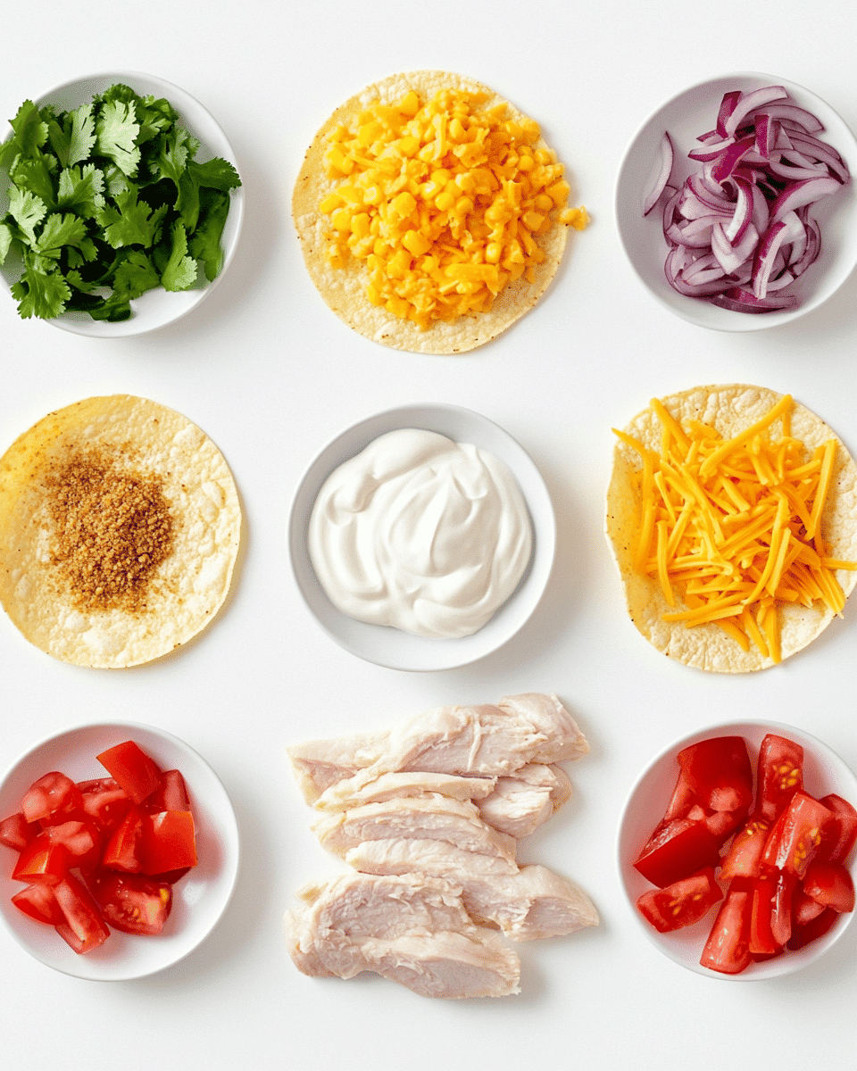 Try this Chicken Tostadas recipe for a quick, flavorful weeknight Mexican meal with seasoned chicken, beans, cheese, and fresh toppings.