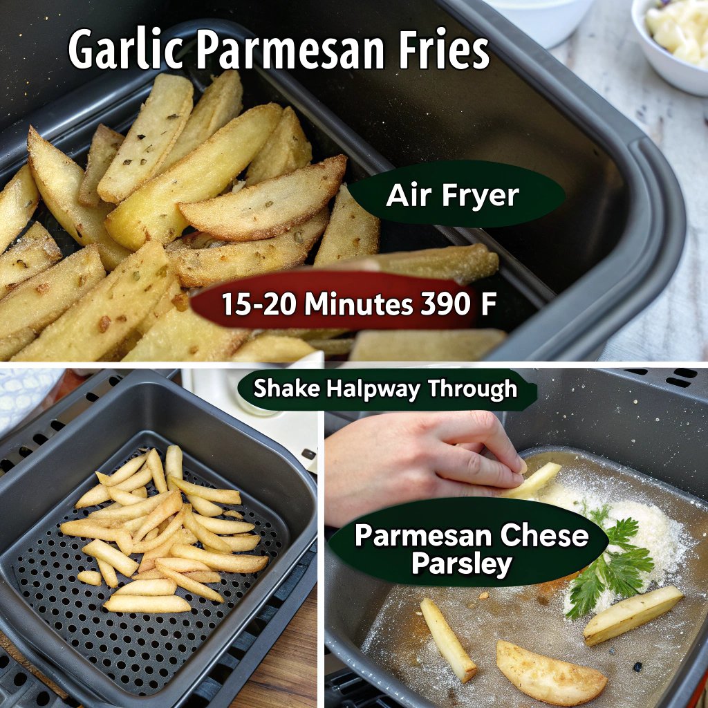 Steps air fryer garlic parmesan fries