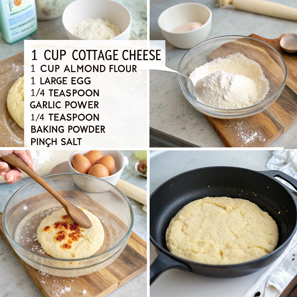 Cottage cheese flatbread making process