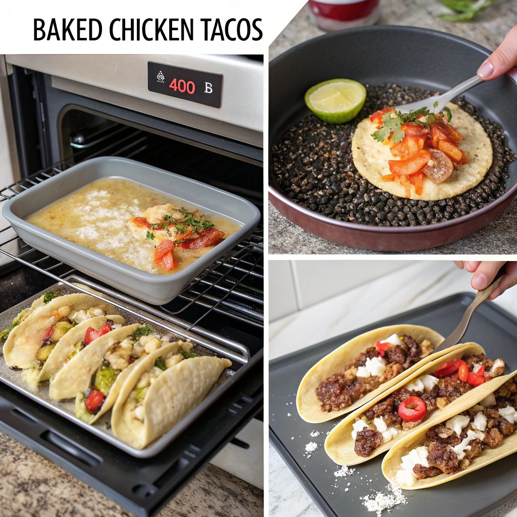 Steps Baked Chicken Tacos