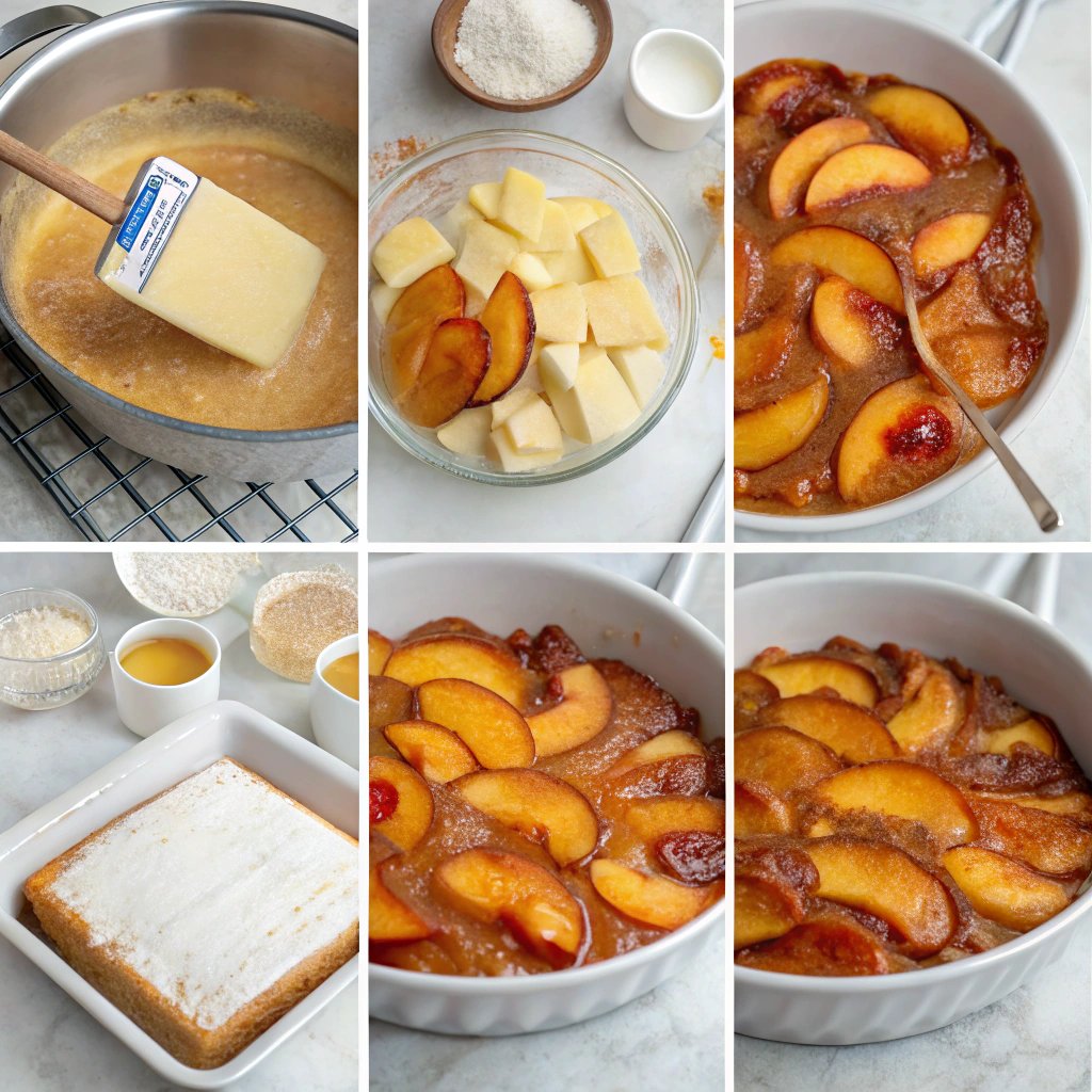 Steps Bourbon Peach Upside Down Cake