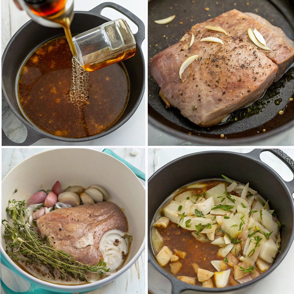 Steps Braised Pork Shoulder