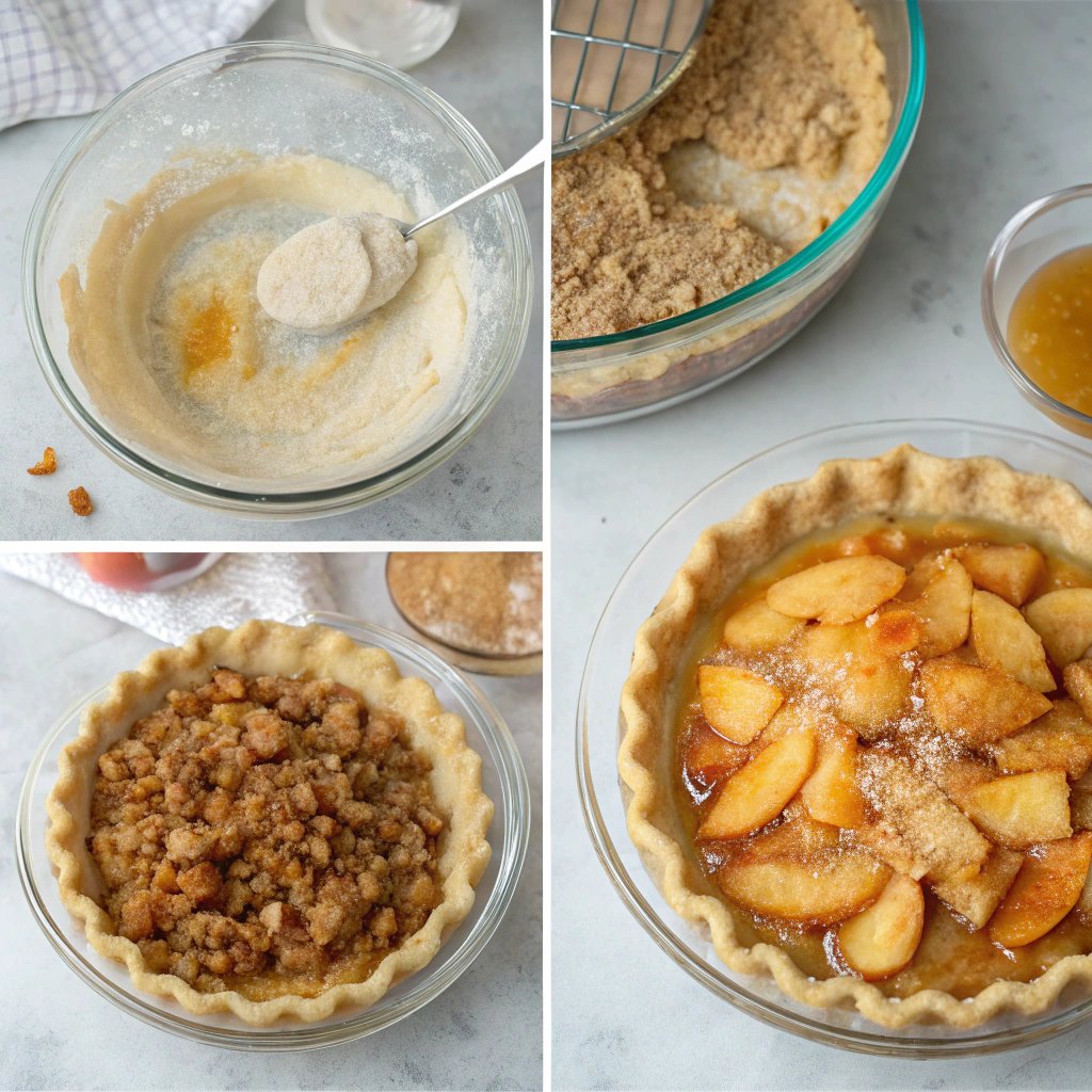 Steps Brown Sugar Peach Crumble Pie