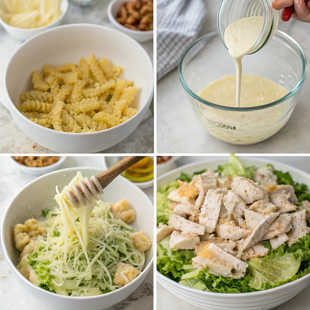 Steps Chicken Caesar Pasta Salad