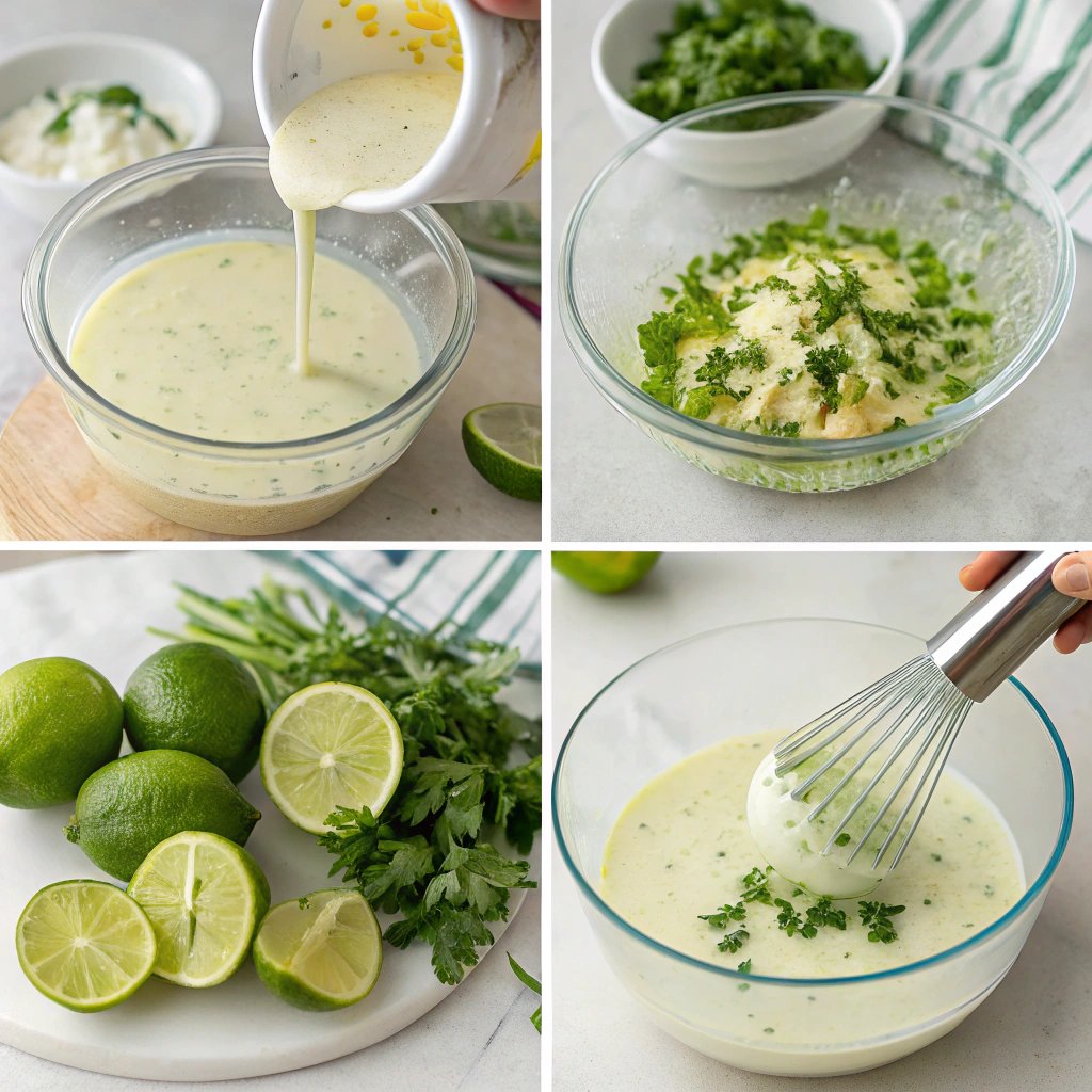Steps Cilantro Lime Sauce