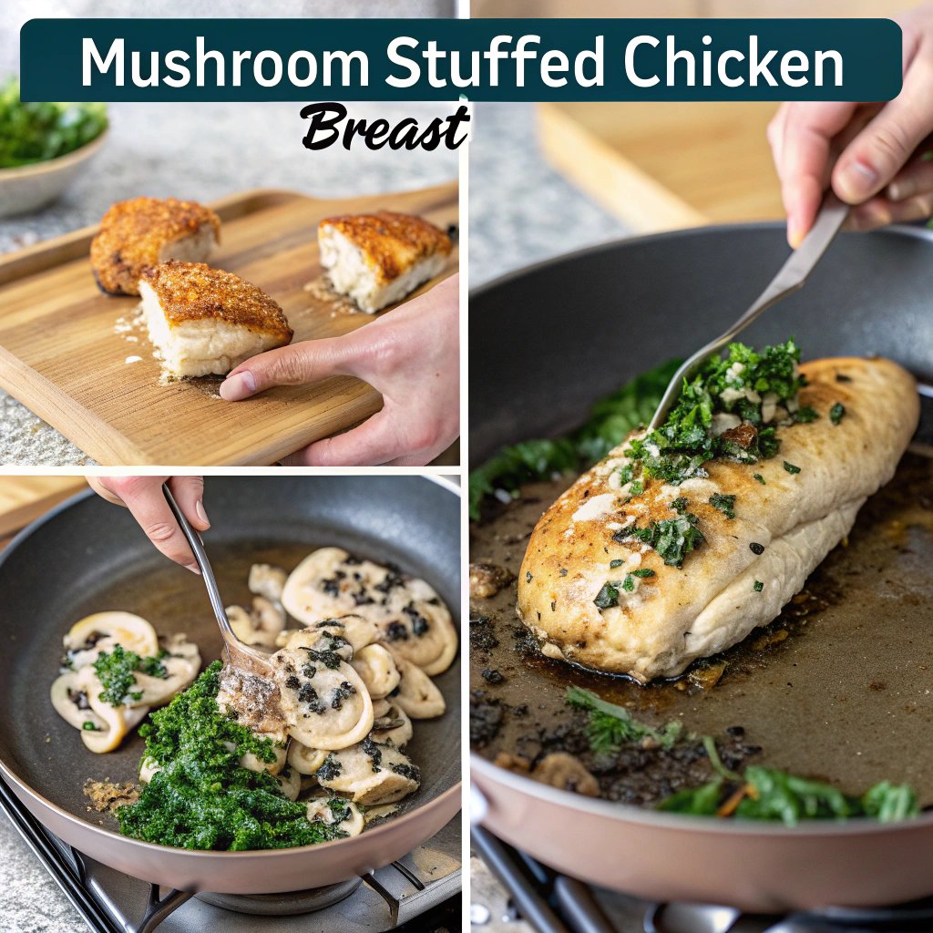 Steps Mushroom Stuffed Chicken Breast