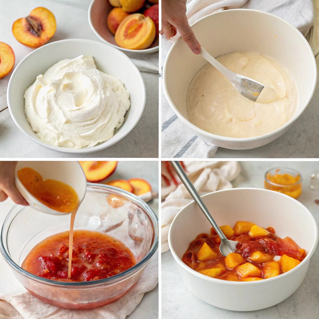 Steps Peach Jelly with Cream Cheese