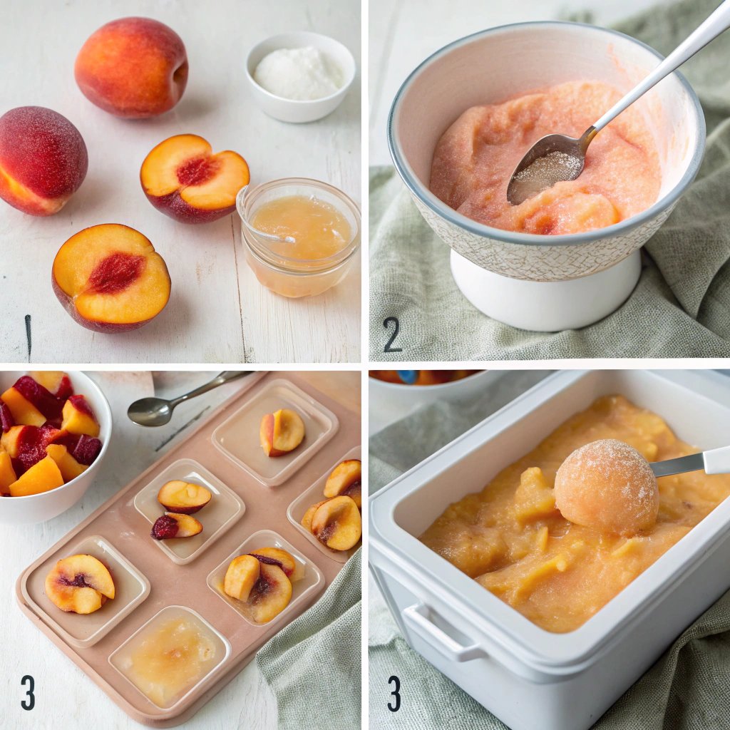 Steps peach sorbet