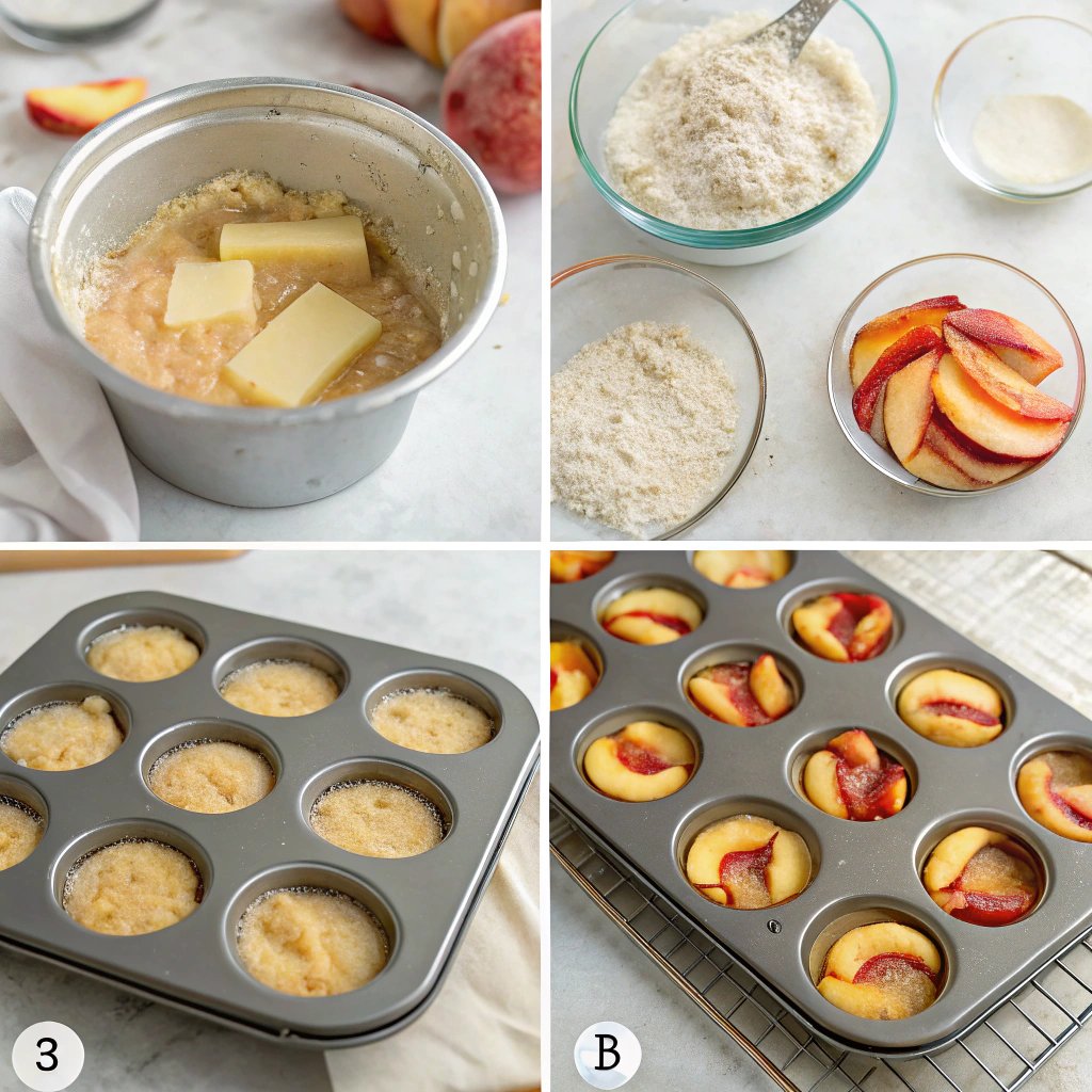Steps Peach Upside Down Mini Cakes