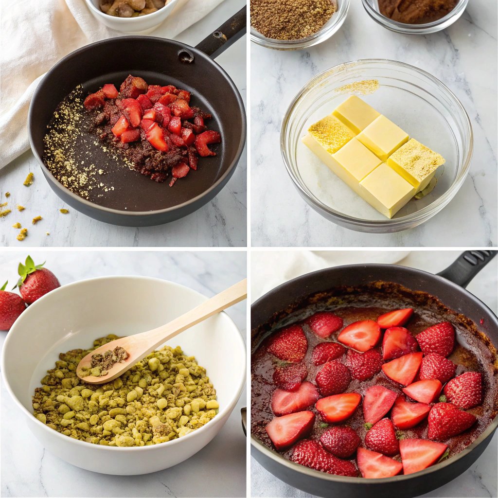 Steps strawberry dubai chocolate