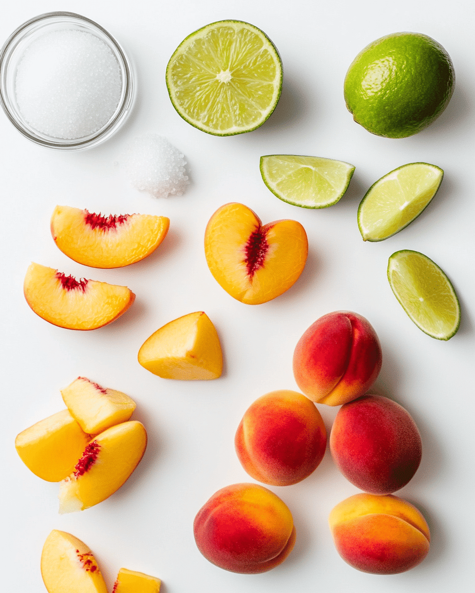 Peach sorbet is a refreshing, easy-to-make frozen dessert using ripe peaches, sugar, and lime juice—perfect for summer treat lovers!