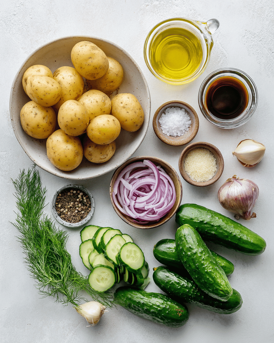 Brighten any meal with this easy Potato & Cucumber Salad—light, flavorful, and ready in under 30 minutes. Perfect for summer tables!