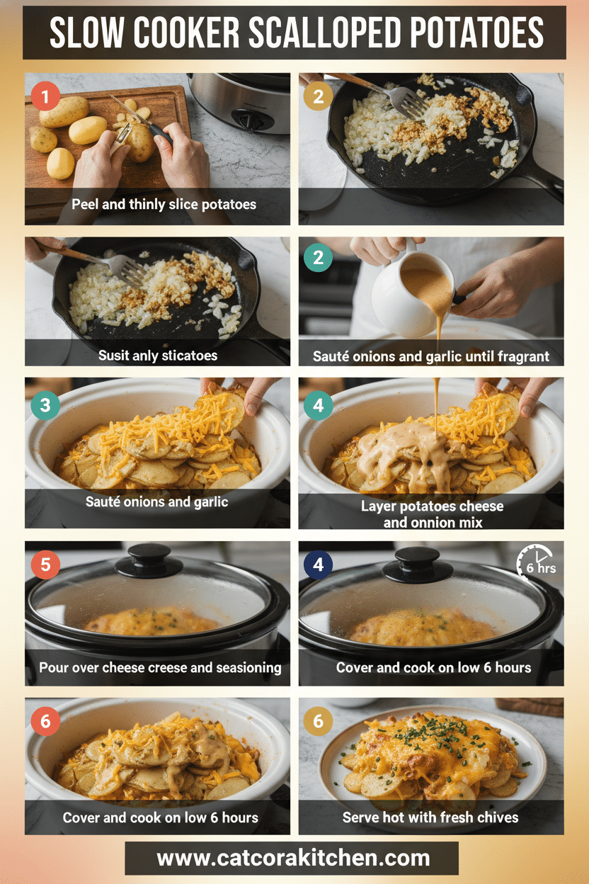 How to make slow cooker scalloped potatoes