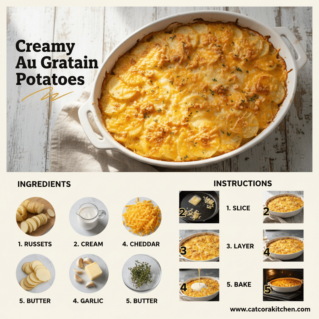 card recipe ingredients and instructions au gratin potatoes
