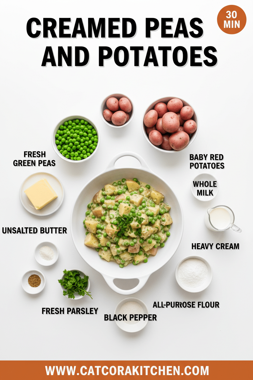 Creamy chicken and rice ingredients