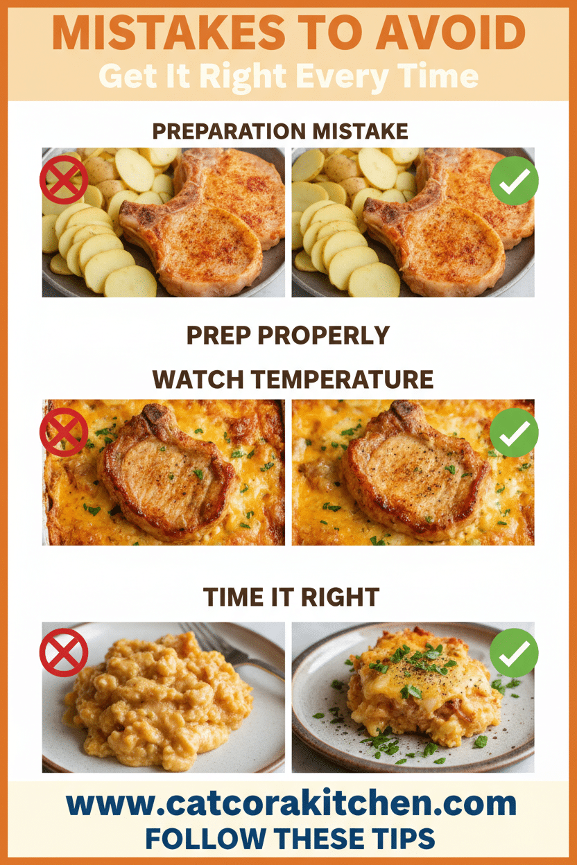 Pork chop potato casserole common mistakes